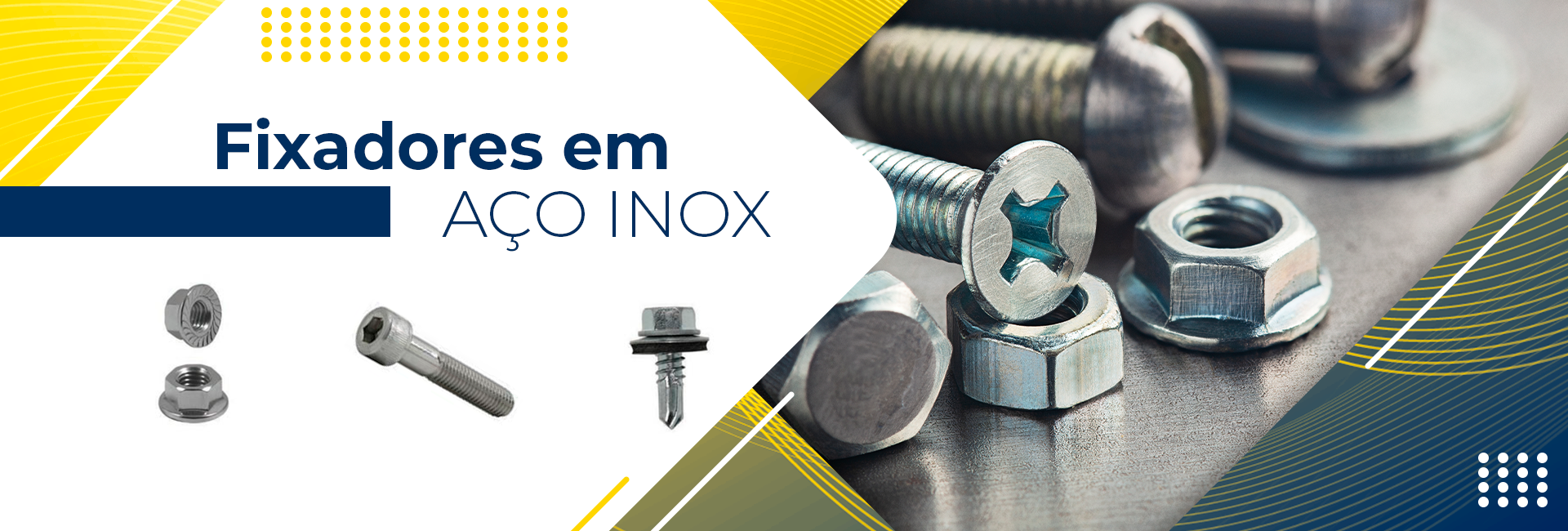 Fixadores em aço inox